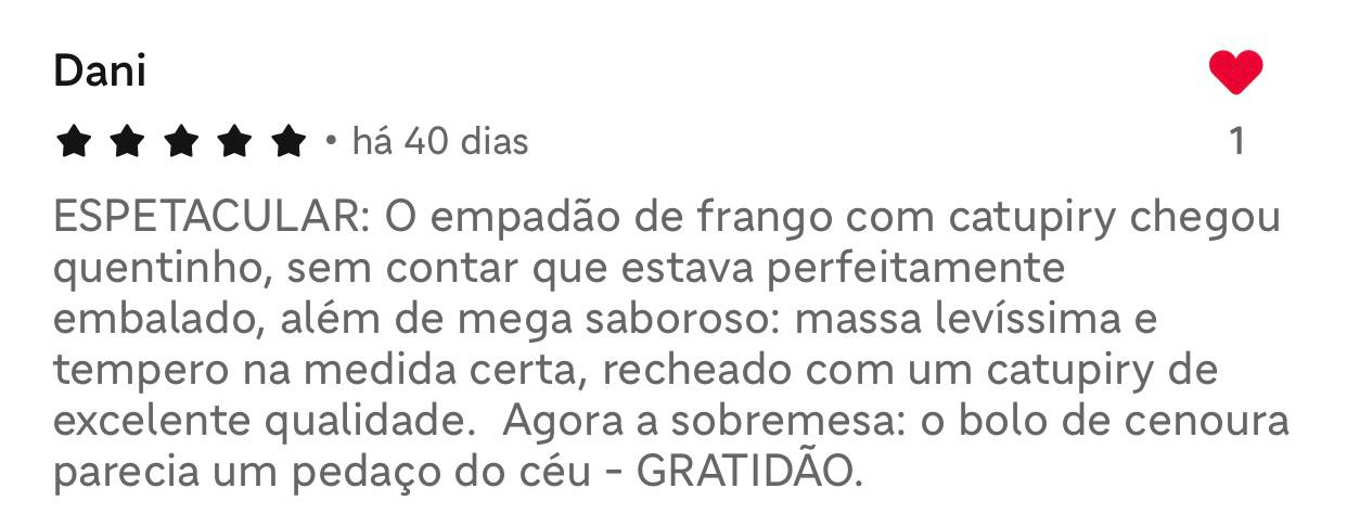 Avaliação real de cliente da Sablée no iFood 6