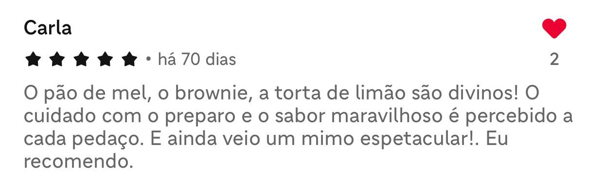 Avaliação real de cliente da Sablée no iFood 7