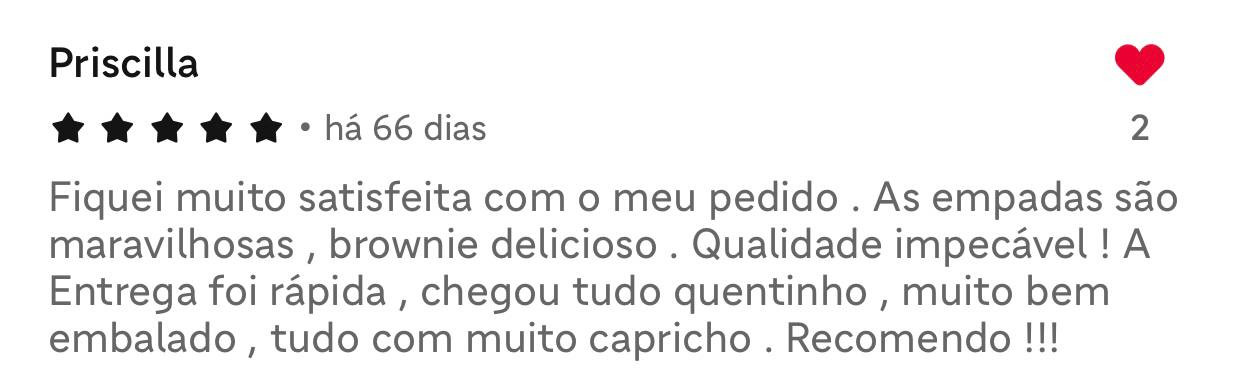 Avaliação real de cliente da Sablée no iFood 1