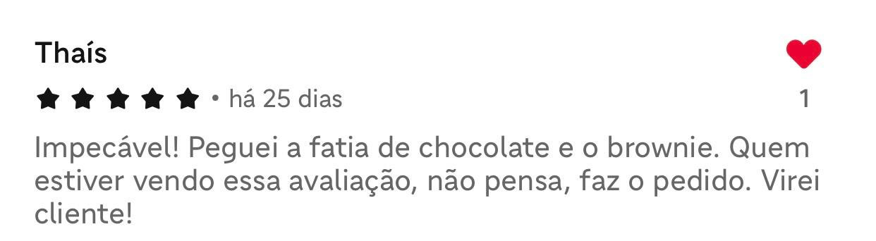 Avaliação real de cliente da Sablée no iFood 5